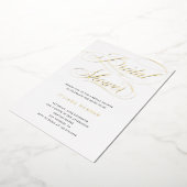 Elegant Real Folie Calligraphy Vrijgezellenfeest n Folie Uitnodiging (Gedraaid)