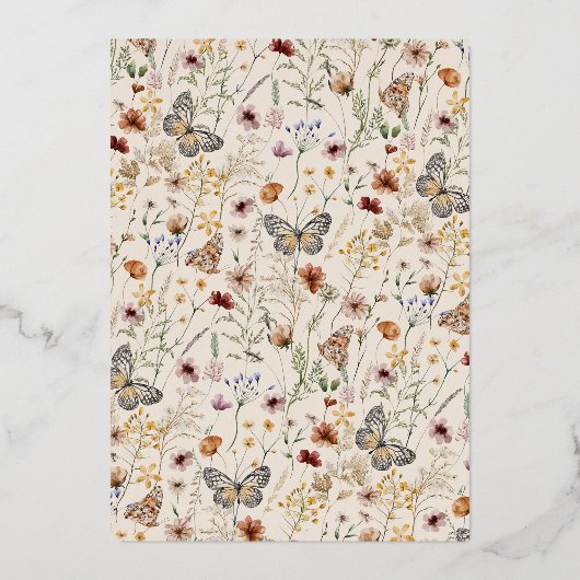 Elegant Real Gold Foil Afstuderen aankondiging (Achterkant)