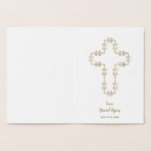 Elegant Real Gold Foil Boy Baptisme Invitation Folie Kaarten (Binnen)