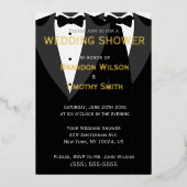 Elegant Real Gold Foil Gay Wedding Shower nodigt u Folie Uitnodiging (Voorkant)
