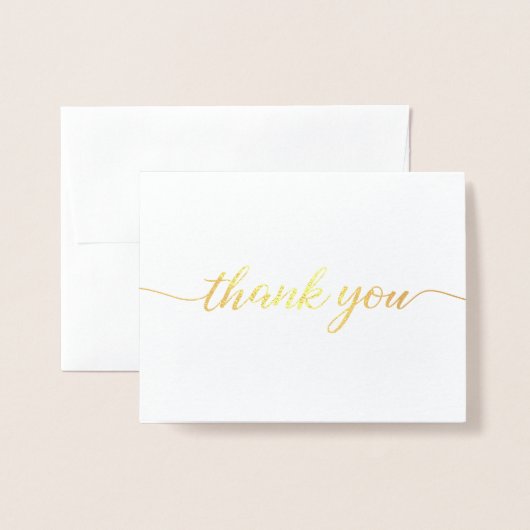 Elegant Real Goud Folie NO Zakelijk logo Folie Kaarten (Voorkant met envelop)