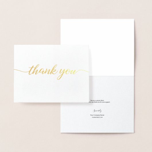 Elegant Real Goud Folie NO Zakelijk logo Kaarten (Display)