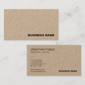 Elegant Real Kraft Paper Moderne Sjabloon Visitekaartje (Voorkant / Achterkant)