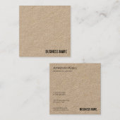 Elegant Real Kraft Paper Sjabloon Professional Vierkante Visitekaartje (Voorkant / Achterkant)