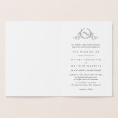 Elegant Real Silver Foil Monogram, Foral Wedding Folie Kaarten (Binnen)