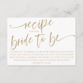 Elegant Recept bruid om kalligrafie te zijn Informatiekaartje (Voorkant)