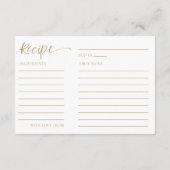 Elegant Recept bruid om kalligrafie te zijn Informatiekaartje (Achterkant)