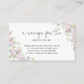 Elegant recept voor de te worden bruid informatiekaartje (Voorkant)