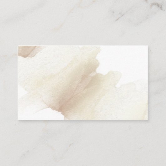 Elegant Reception Beige Waterverf Earthy Blooms Informatiekaartje (Achterkant)