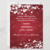 Elegant Reception Cherry Blossom Red Kaart (Achterkant)