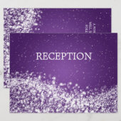 Elegant Reception Sparging Wave Paars Kaart (Voorkant / Achterkant)