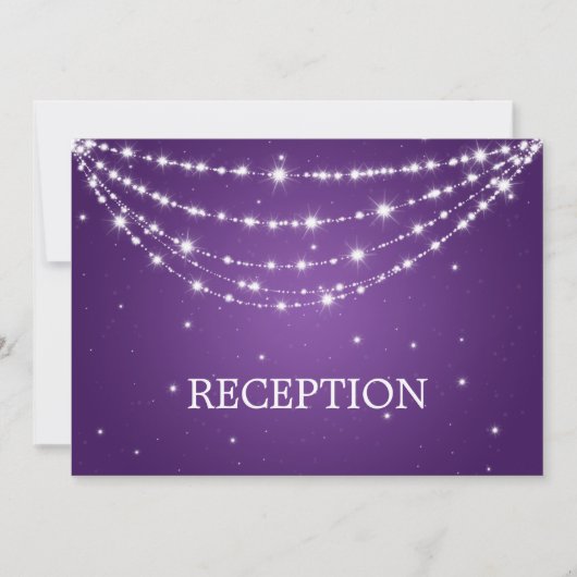 Elegant Reception Sparkasting Chain Paars Kaart (Voorkant)