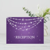 Elegant Reception Sparkasting Chain Paars Kaart (Staand voorkant)