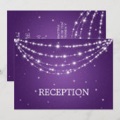 Elegant Reception Sparkasting Chain Paars Kaart (Voorkant / Achterkant)