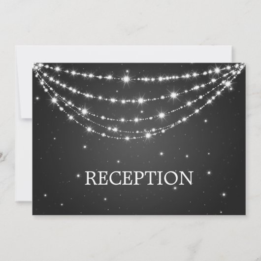 Elegant Reception Sparking Chain Black Kaart (Voorkant)