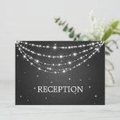 Elegant Reception Sparking Chain Black Kaart (Staand voorkant)