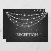 Elegant Reception Sparking Chain Black Kaart (Voorkant / Achterkant)