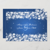 Elegant Reception Star Dazzling Stars Blue Kaart (Voorkant / Achterkant)