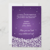 Elegant Reception Star Sparkle Paars Kaart (Achterkant)
