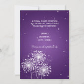 Elegant Reception Summer Sparkle Paars Kaart (Achterkant)