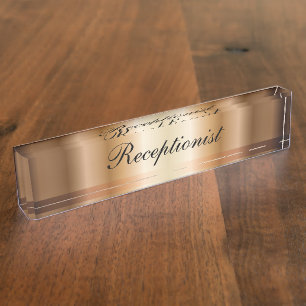 Elegant Receptionist Desk Name Bord Naambordje