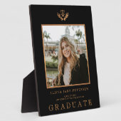 Elegant recht school afstuderen aangepaste foto zw fotoplaat (Zijkant)