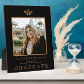 Elegant recht school afstuderen aangepaste foto zw fotoplaat (Zijkant)