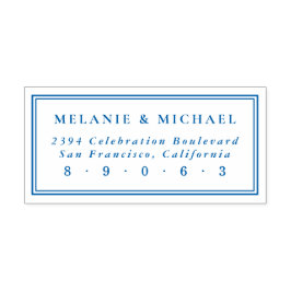 Elegant Rechthoekig Bruiloft Retouradres Zelfinktende Stempel