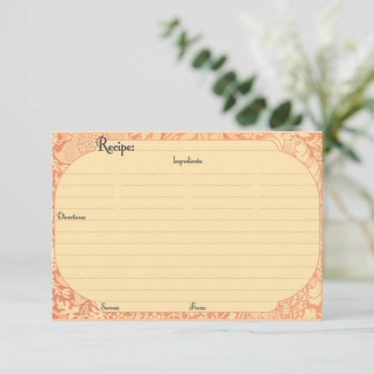 Elegant Recipe Kaarten (Staand voorkant)