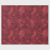 Elegant Red Abstract Feather Patroon Cadeaupapier (Vlak)