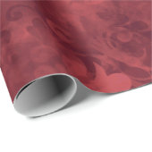 Elegant Red Abstract Feather Patroon Cadeaupapier (Rol Hoek)