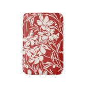 Elegant Red Abstract Floral Illustration Pattern Badmat (Voorkant Verticaal)