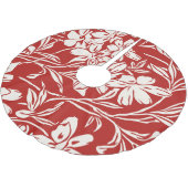 Elegant Red Abstract Floral Illustration Pattern Kerstboom Rok (Gekanteld)