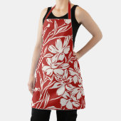 Elegant Red Abstract Floral Illustration Pattern Schort (Insitu)