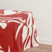 Elegant Red Abstract Floral Illustration Pattern Tafelkleed (Voorbeeld)