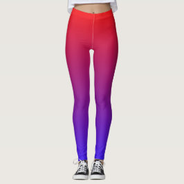 Elegant Red And Bluo, Colorful Leggings
