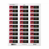 Elegant Red and Gold Class of 2021 Label (Full Sheet)