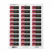 Elegant Red and Gold Class of 2022 Label (Full Sheet)