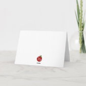 Elegant Red and Gold Glitter Merry Christmas Kaart (Achterkant)