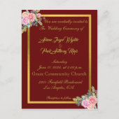 Elegant Red and Gold Invitation Uitnodiging Briefkaart (Voorkant)