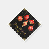 Elegant Red and Gold Ornament Christmas Servet (Hoek)