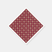 Elegant Red and Gold Pattern Design Servet (Hoek)