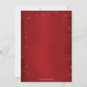 Elegant Red and Gold Snowflake Holiday Party Kaart (Achterkant)