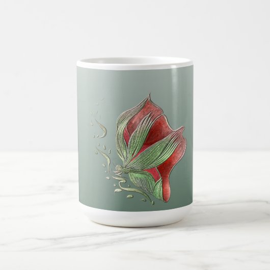 Elegant Red and Green coffee mugs  Koffiemok (Center)