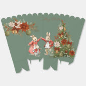 Elegant Red and green Floral Christmas Bedankdoosjes (Ongevouwen)