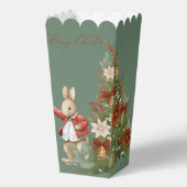 Elegant Red and green Floral Christmas Bedankdoosjes (Voorkant)