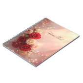 Elegant Red and Pink Fantasy Wedding Roses Notitieboek (Linkerzijde)