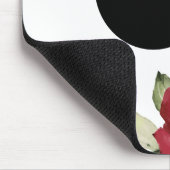 Elegant Red and Plum Waterverf Floral met naam Muismat (Hoek)