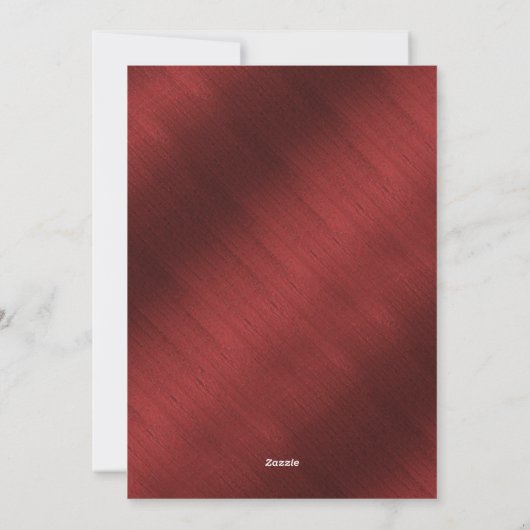 Elegant Red and White-kerstfotokaart Feestdagenkaart (Achterkant)