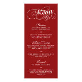 Elegant Red and White Wedding Menu Sjablonen (Voorkant)